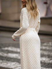 Conjunto malha 2 peças: vestido + casaco